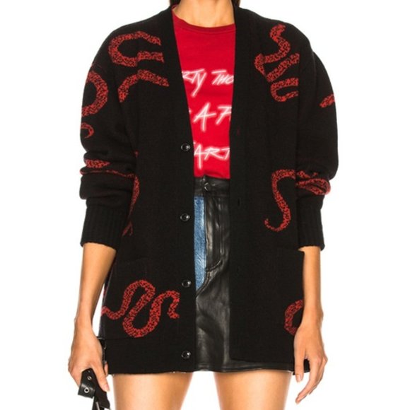 New Amiri Oversized Snake Cashmere 